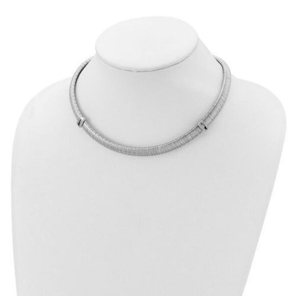 New Sterling Silver CZ Station Necklace - Picture 3 of 4